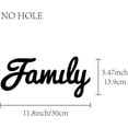 thumbnail image 2 of 1 pc Wood Family Sign Wall Decor Art Cutout Letter Word Laser Cut Unfinished Decorative Accessories Rustic for Living Room Home Door Farmhouse Porch Bedroom Decoration 11.8 x 5.47 Inch Black, 2 of 7