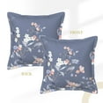 thumbnail image 3 of Bingfone Decorative Pillow Covers 20"X20" Watercolor Flowers Butterfly Couch Pillow Cases Modern Farmhouse Covers For Couch Sofa Bed, 3 of 9