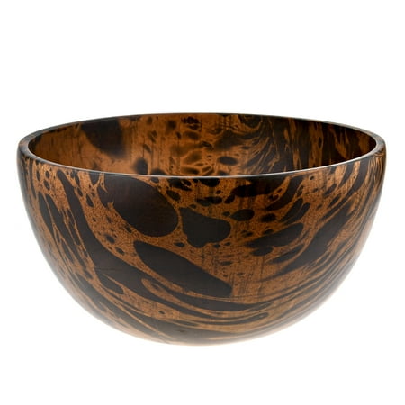

Versatile 10 Inches Mango Tree Wood with Dark Stain Kitchen Décor Serving Bowl