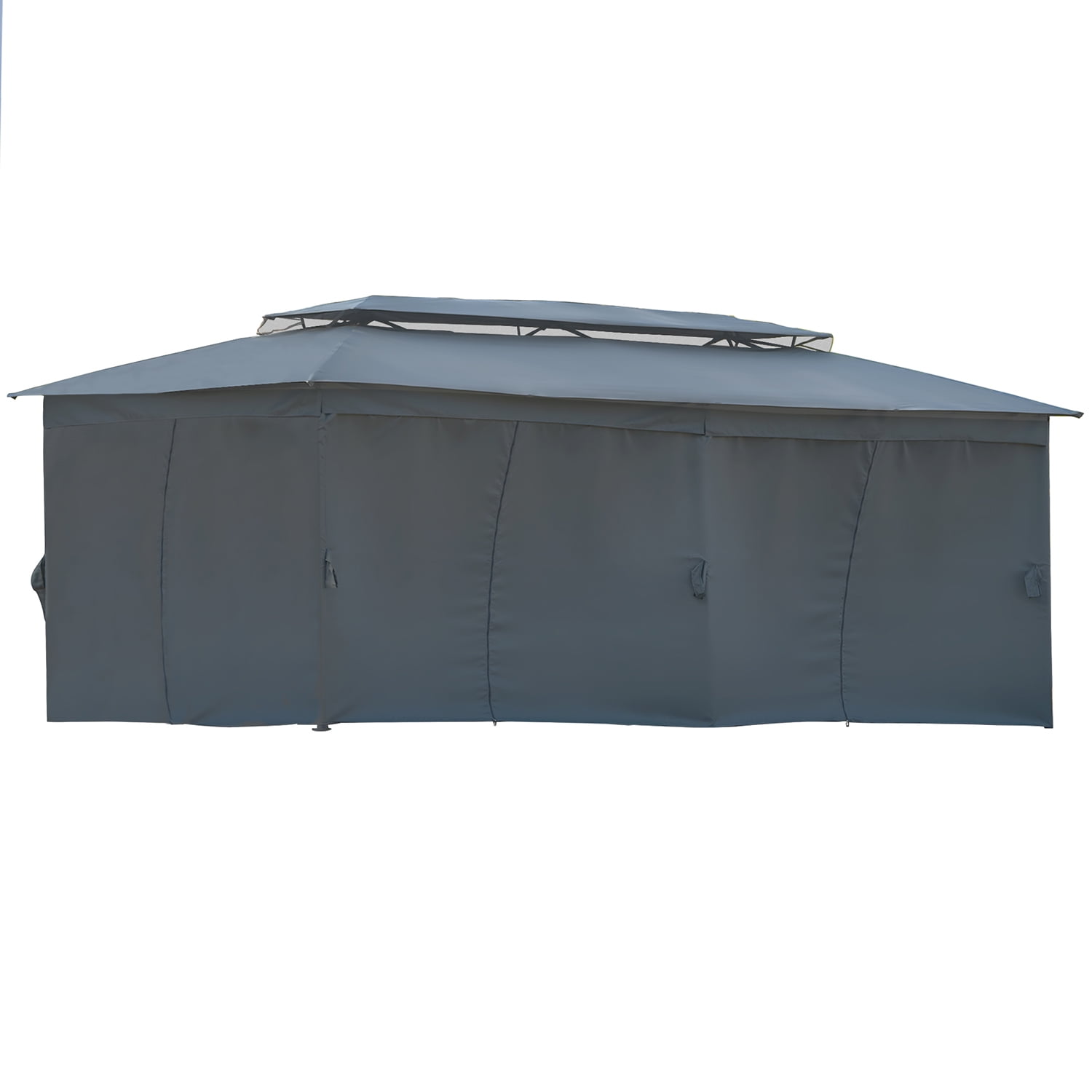 Kadyn 110x220" Gazebo, Waterproof Tent for Outdoor, Patio, Yard, Deck, Garden, Outdoor Party Tent with Double Top Design and Zipper Design, Gray Kadyn 110x220" Gazebo, Waterproof Tent for Outdoor, Patio, Yard, Deck, Garden, Outdoor Party Tent with Double Top Design and Zipper Design, Gray