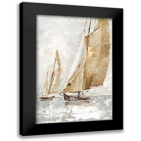 Harper, Ethan 11x14 Black Modern Framed Museum Art Print Titled - Golden Sails II