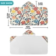 thumbnail image 4 of Yayeee Kids Hooded Towel with Hand Pockets Beach Soft Absorbent Bath Wrap 50 x 23.5 inch, Vibrant Japanese Flowers, 4 of 5
