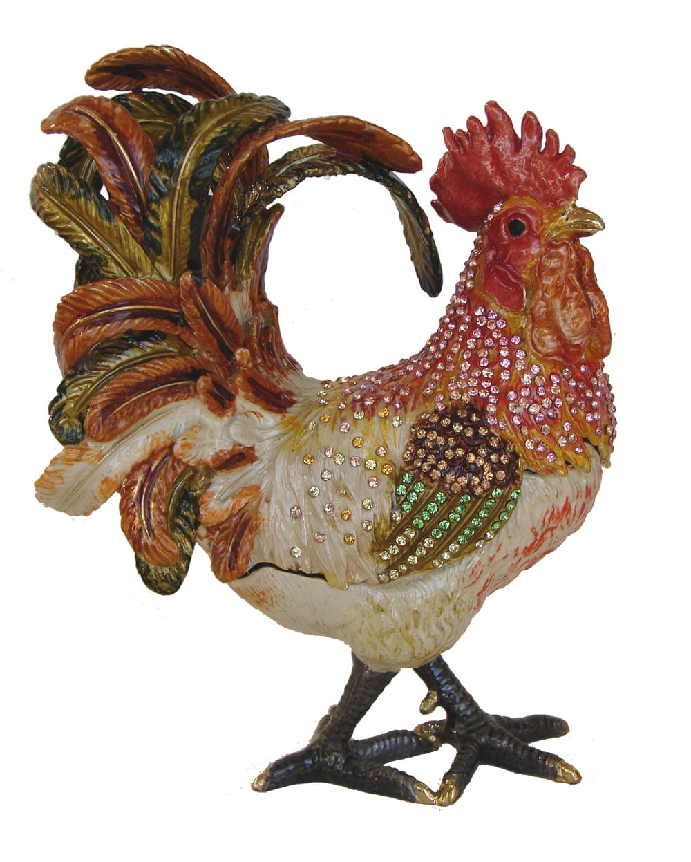 Big Bejeweled Rooster Statue 