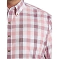 thumbnail image 2 of Easy-Care Large Plaid Sport Shirt White Wine 6XL, 2 of 4