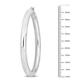 thumbnail image 4 of Everly Women’s 49mm Sterling Silver Hoop Earrings, 4 of 7