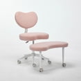 thumbnail image 3 of Meditation Chair Plus, Cross Legged Chair with Wheels, ADHD Chair, Criss Cross Desk Chair with Lumbar Support and Adjustable Stool, Flexible Design for Fidgety Sitters, Ivory, 3 of 22