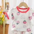 thumbnail image 5 of PEASKJP Baby Summer Clothes Toddler Kids Boy Summer Clothes 6 12 18 24 Months 2T 3T 4T Short Sleeves Shirt Tops & Casual Shorts Outfit Set (Red,6-12 Months), 5 of 6