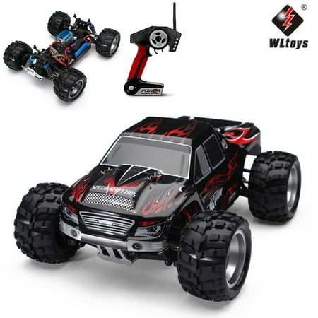 Wltoys Car Off Remote Controls Road Truck 1:18 Scale 2.4G 4WD Monster RC Remote Control Car Off Road Truck 50KM/H High Speed Racing Truck + Transmitter Toy for