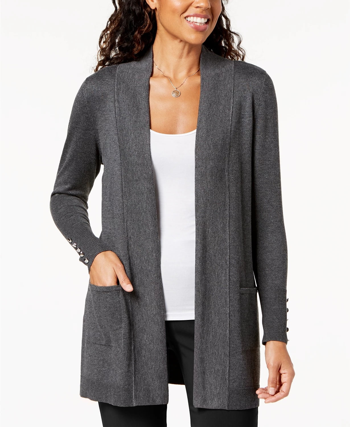 JM Collection Women's Open-Front 