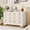 White, variant on Accreate 6-Drawer Dresser for Bedroom, 47.2" Wide Wood Chest with Decorative Drawer Fronts and Spacious Clothes Storage