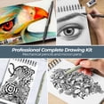 thumbnail image 5 of Nicpro 58PCS Art Drawing Supplies Kit in Leather Case, MP1000 Black Metal Mechanical Pencil Set with Drafting Pencil 0.5, 0.7, 0.9 & 2mm, 12 Micron Pen, Sketch Book, 30 Tube Lead Refills, 5 of 8