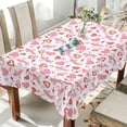 thumbnail image 5 of Love Theme Fabric Square Tablecloth - Waterproof and Wrinkle-Resistant Table Cloth 54x54 Inch Table Cover for Indoor & Outdoor Dining House Decor, 5 of 7