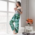 thumbnail image 5 of Salouo Teal Cactus Print Women's Pajama Pants Casual Loose Sweatpants PJs Flowy Pants Drawstring Palazzo for Women Wide Leg Pants Lounge Pajama -XX-Large, 5 of 8