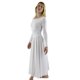 thumbnail image 1 of Danzcue Vestido de baile de manga larga para mujer, ajuste holgado, color blanco, mediano, 1 of 1