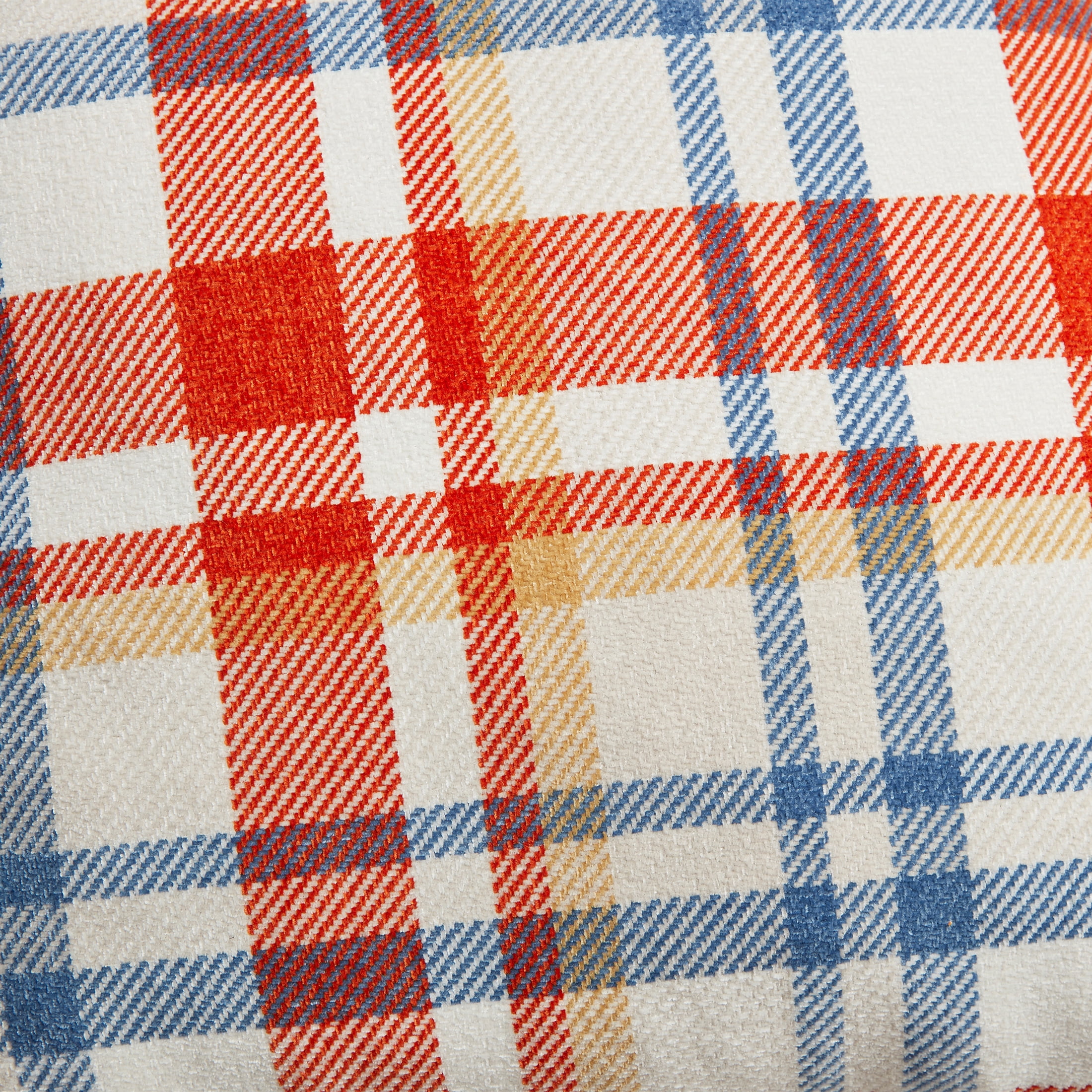 (2 pack) Way to Celebrate 18" x 18" Multicolor Plaid Chenille Decorative Pillow