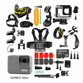 Restored GoPro HERO 7 Silver Edition 4K HD Action Sport Camera with 35in1 GoPro Action Camera Accessories Kit ECommerce Package (Refurbished)