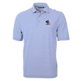 thumbnail image 2 of Men's Cutter & Buck Blue Delaware Fightin' Blue Hens Throwback Logo Virtue Eco Pique Stripe Recycled Polo, 2 of 3