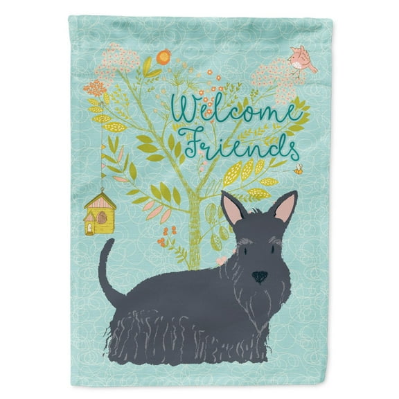 Carolines Treasures BB7616GF Welcome Friends Scottish Terrier Flag Garden - Size