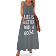 thumbnail image 1 of La vida es mejor con un ganso, genial y genial, mamá, papá, esposa, hermana, hermano, citas, regalos del día de Gosse, vestido sin mangas, 1 of 7