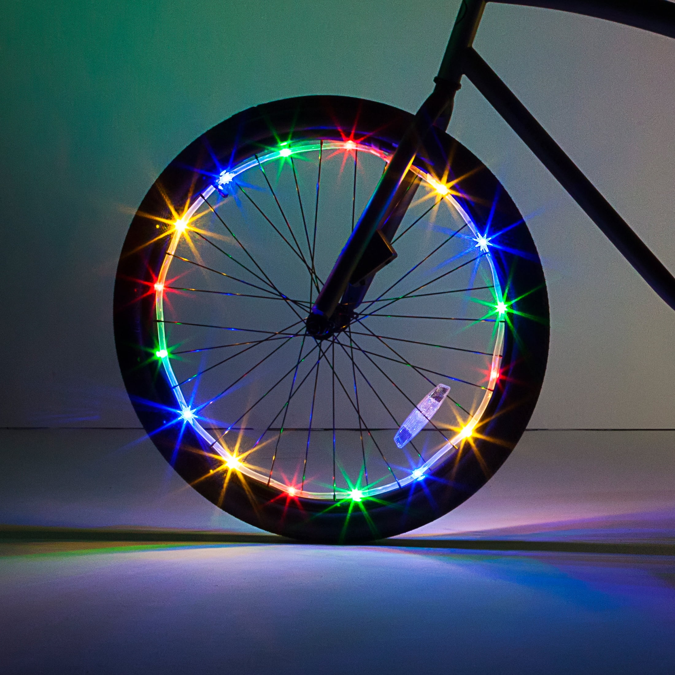 2 X MULTI COLOUR Bike Bicycle Cycling Wheel Spoke Wire Tyre Bright LED Flash 