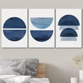 thumbnail image 3 of wall26 Wall Art Print Set Blue Semi Circle Polygon Variety Geometric Shapes Digital Art Modern Art Bohemian Scenic Colorful Multicolor for Living Room, Bedroom, Office - 24"x36"x3, 3 of 5