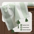 thumbnail image 7 of HEIRLOOM COMFORT Mint Green Decorative Dotted Kitchen Towels 16x26 Inch, 5 Pack, Quick-Dry 100% Cotton, Ultra Absorbent & Soft Dish Towels with Tassels for Cleaning, Drying Dishes, and Daily Use, 7 of 7