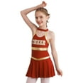 thumbnail image 3 of YEAHDOR Girls Cheerleading Uniform Sleeveless Letters Printed Hollow Back Dress Dancewear Red 10, 3 of 7