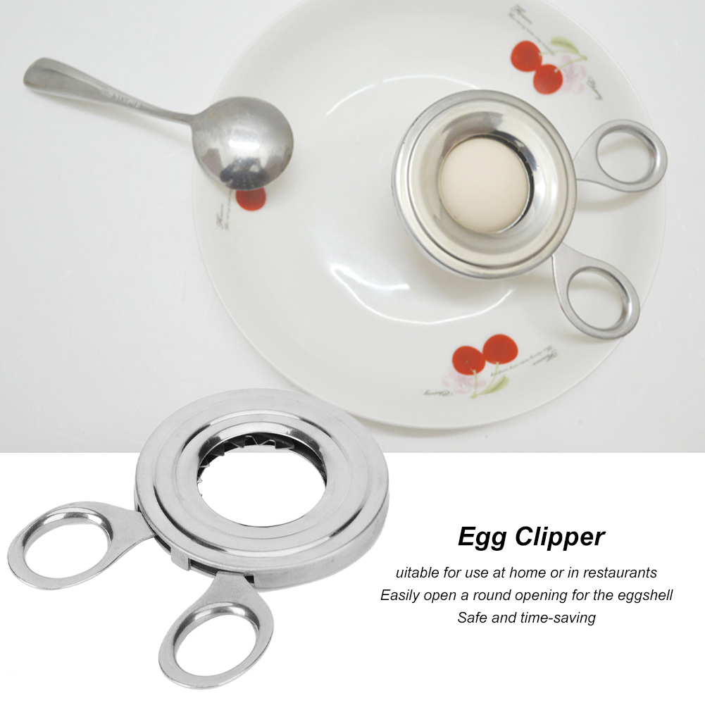 Ccdes Egg Opener,Stainless Steel Boiled Egg Cutter Egg Clipper Egg