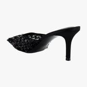 Steve Madden Alexi Women's Heels Black Sequin Size 6.5 M