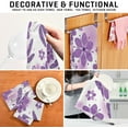 thumbnail image 7 of GZHJMY Purple Dragonflies Flowers Kitchen Dish Towel Set, Drying Kitchen Towels Tea Towels Gift Set for Drying Cleaning Cooking Baking 1Pcs, 7 of 7