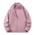 thumbnail image 2 of Bixock Fall/Winter Outerwear for Men Fleece Jackets Stand Collar Zip Front Long Sleeve Thick Thermal Outerwear With Side Patch Pockets Fall Winter Daily Layer Top Men Clothings, 2 of 5