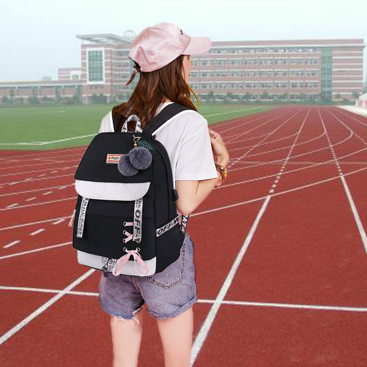 Kids Trolls Beach Bag Pink Shoulder Party Bag for Girls School Essentials 