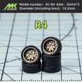thumbnail image 1 of 1/64 Diecast wheels 1/64 Scale Car Wheels And Tires Compatible with HotWheels Model JDM Tomica MiniGT - Modified Part R4 10.2mm, 1 of 6