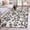 Black, variant on Round Rugs 3Ft, Farmhouse Khaki Round Area Rug Washable Indoor Throw Carpet, Vintage Flower Leaf Botanical Plant Small Non Slip Circle Rug for Bedroom Living Room Home Decor Aesthetic
