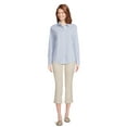 thumbnail image 6 of Time and Tru Women's Long Sleeve Button Down Shirt, Sizes XS-XXXL, 6 of 9