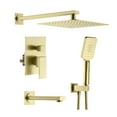 thumbnail image 2 of Kibi USA Cube Pressure Balanced 3-Function Shower System with Rough-In Valve Matte Black Matte, 2 of 5