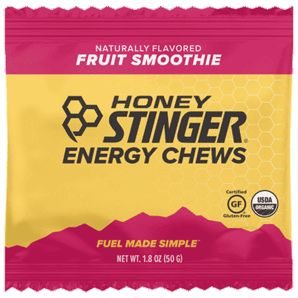 Honey Stinger Organic Energy Chews, Fruit Smoothie, 1.8 ounce, 12 count