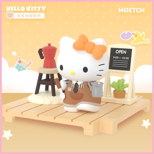 Hello Kitty Happy Time Mini Box Series, Sanurgente Original Mystery Box, Kt Cat Figure, Surprise Blind Box, GérCollection Regalos JugueteszhangmengyaG+ zhangmengya unisex