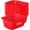 Red, variant on 8 Pack Wash Basins Plastic Wash Tub Red 7 Quart Graduated Buckets Rectangular Plastic Hospital Bedside Soaking Tub Washing Basin for Cleaning Foot Bath Washing Dishes Face Cleansing