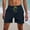 Navy, variant on Admvng Mens Shorts Casual Summer Fashion Solid Elastic Waist Shorts With Pocket S-3XL
