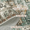 thumbnail image 3 of Garvee 2'x6' Kitchen Runner Rug Non-Slip Hallway Bedroom Rug Vintage Floral Distressed Rug for Laundry Room, Rust Brown, 3 of 7