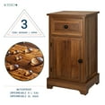 thumbnail image 2 of Acento 38 x 28 x 71 cm Wood, 1 Door & 1 Drawer with Metal Glides Mid-Century Modern Freestanding Bathroom Cabinet in Acacia, 2 of 9