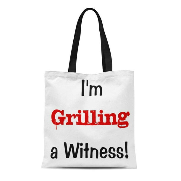ASHLEIGH Canvas Tote Bag Legal Lawyer Funny Grilling Witness Long