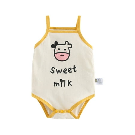 

KI-8jcuD Baby Boy Romper Design Cow Pattern Baby Crawling Clothes Baby Summer New Sleeveless Sling Baby Clothes Cartoon Sling Climbing Baby Clothes Bodysuit Boy Toddler Boy Easter Outfit 2T L