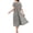 Gray, variant on Casual Gowns for Women Open Back Tear Away Snap Dress Short Sleeve Soft Night Robes