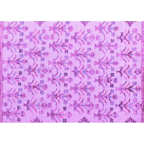 Ahgly Company Indoor Rectangle Abstract Purple Modern Area Rugs, 2' x 3'