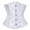 A White, variant on Corset Belt for Women Satin Vintage Underbust Corset Bustier Top Tummy Control Waist Trainer Steel Boned Waist Cincher Corset Tops for Women Black L