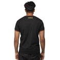 thumbnail image 3 of RAW X Relaxed Fit Embroidered Pocket Crewneck T-Shirt, Soft Stretch Tee for Men, Lion Pocket Embroidery - Black/Neon Orange, Medium, 3 of 9