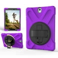 thumbnail image 7 of XYX Case for Samsung Galaxy Tab S3 9.7 inch SM-T820/SM-T825 with 360 Degree Rotating, Hand Strap, Shoulder Strap, Purple, 7 of 7