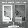USHOWER 48x32 Inch LED Mirror for Bathroom Mirror with Lights Smart Led